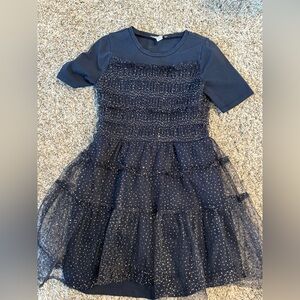 Crewcuts Navy Dress with Sparkle Details